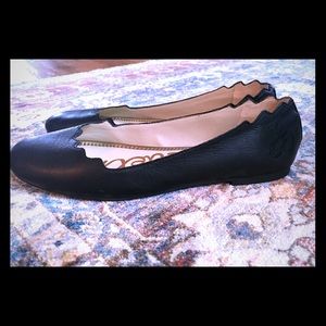Sam Edelman black leather ballet flats